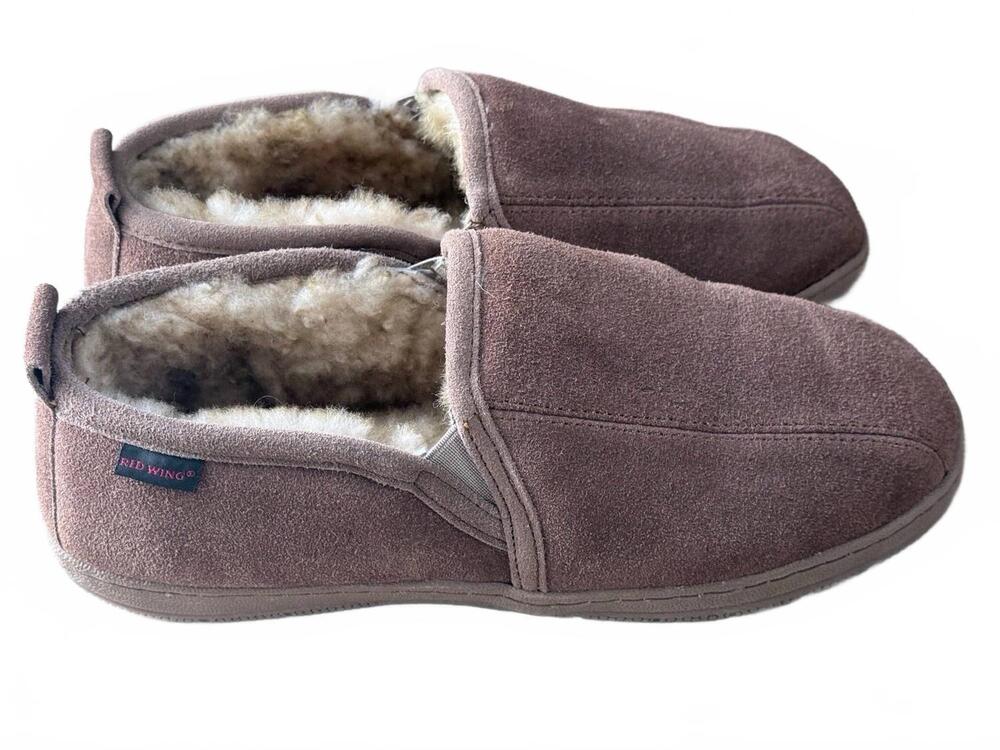 NEW RED WING SHOES men's romeo slipper in chestnut